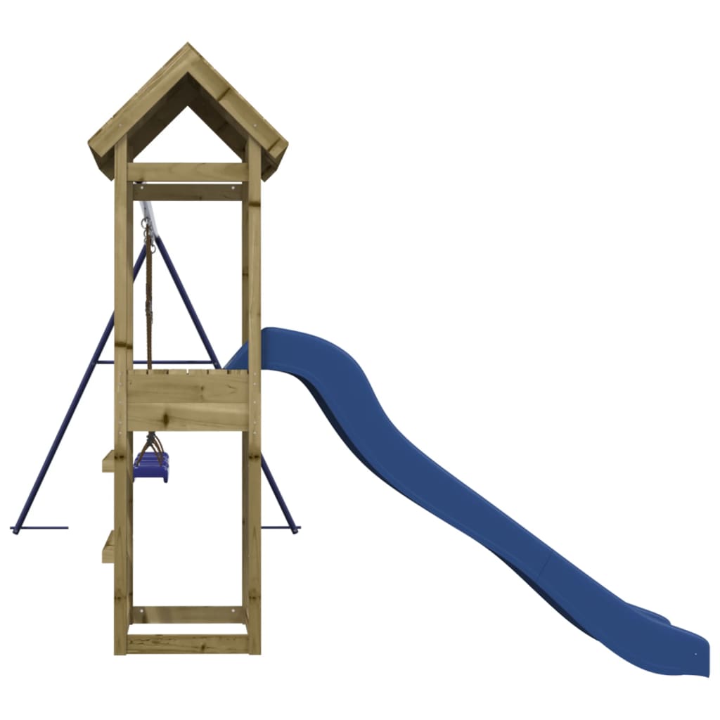 Spielturm aus imprägniertem Kiefernholz und massivem Douglasien- und Kiefernholz