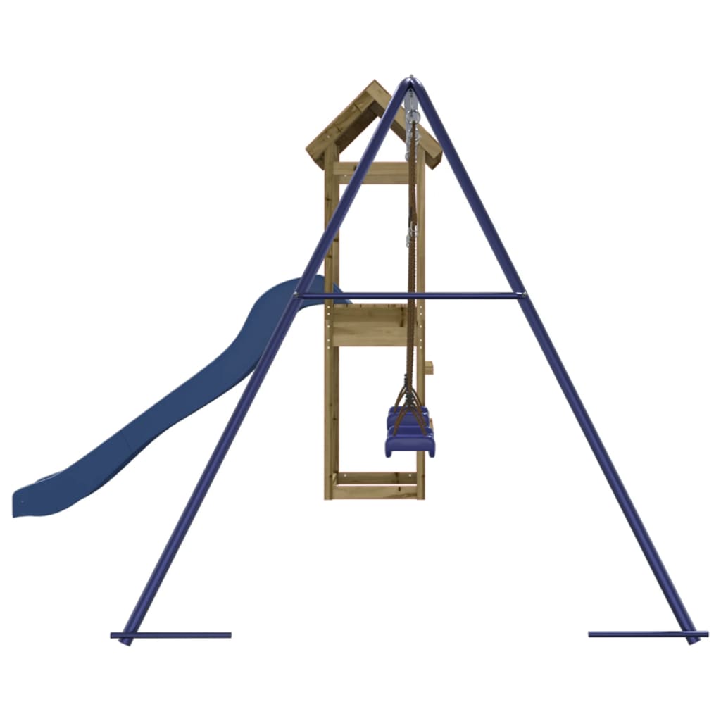 Spielturm aus imprägniertem Kiefernholz und massivem Douglasien- und Kiefernholz