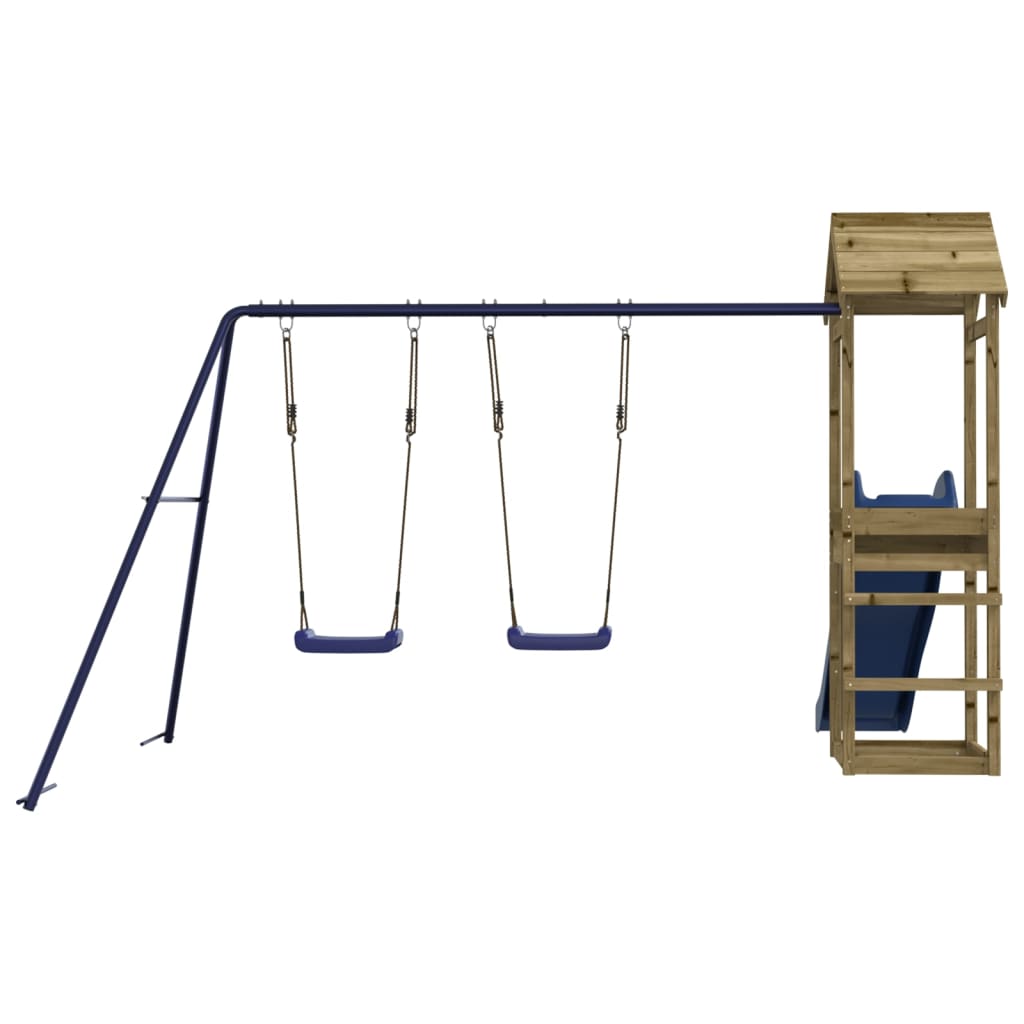 Spielturm aus imprägniertem Kiefernholz und massivem Douglasien- und Kiefernholz
