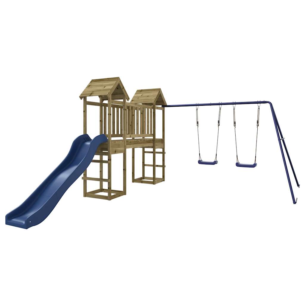 Spielturm Massivholz aus Kiefer und Douglasie, Imprägniertes Kiefernholz - Yekta