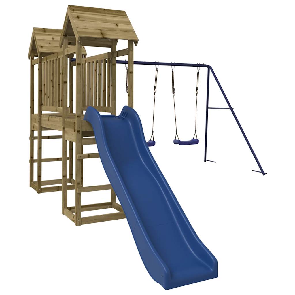 Spielturm Massivholz aus Kiefer und Douglasie, Imprägniertes Kiefernholz - Yekta
