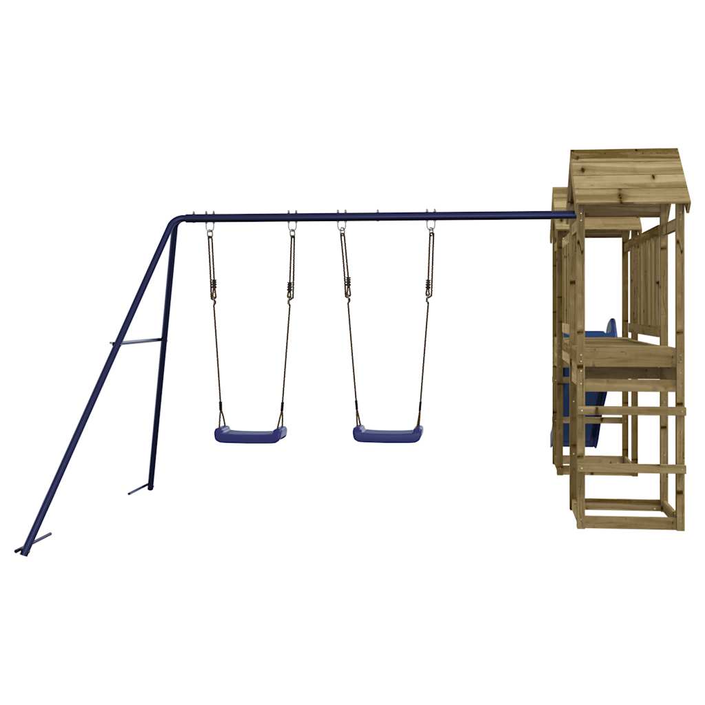 Spielturm Massivholz aus Kiefer und Douglasie, Imprägniertes Kiefernholz - Yekta