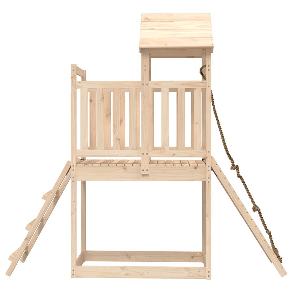 Spielturm mit Kletterwand aus imprägniertem Kiefernholz und Douglasie Massivholz