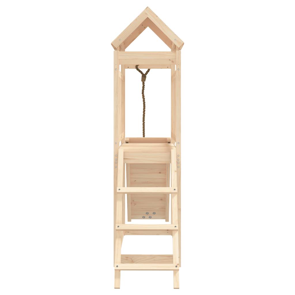 Spielturm mit Kletterwand aus imprägniertem Kiefernholz und Douglasie Massivholz
