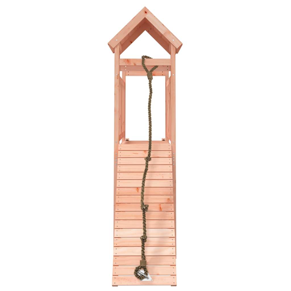 Spielturm mit Kletterwand aus imprägniertem Kiefernholz und Douglasie Massivholz