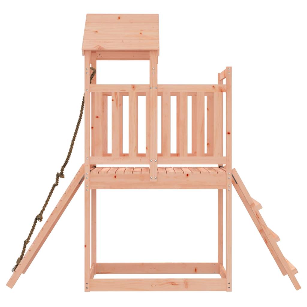 Spielturm mit Kletterwand aus imprägniertem Kiefernholz und Douglasie Massivholz