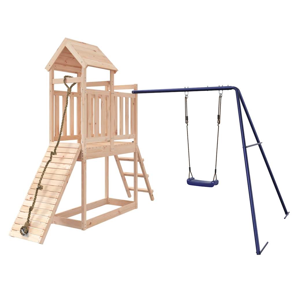 Spielturm aus imprägniertem Kiefernholz und massivem Douglasien- und Kiefernholz