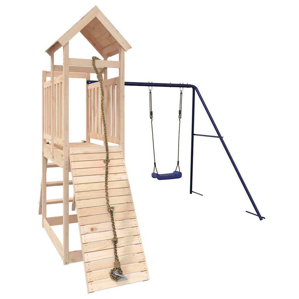 Spielturm aus imprägniertem Kiefernholz und massivem Douglasien- und Kiefernholz