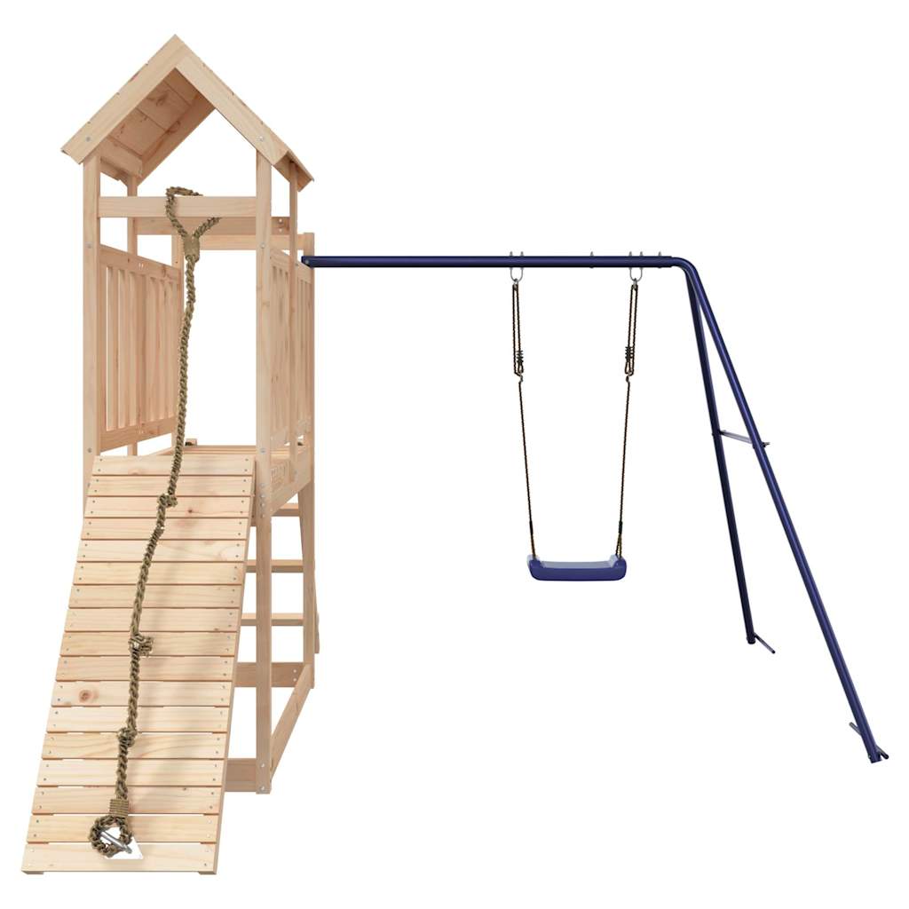 Spielturm aus imprägniertem Kiefernholz und massivem Douglasien- und Kiefernholz