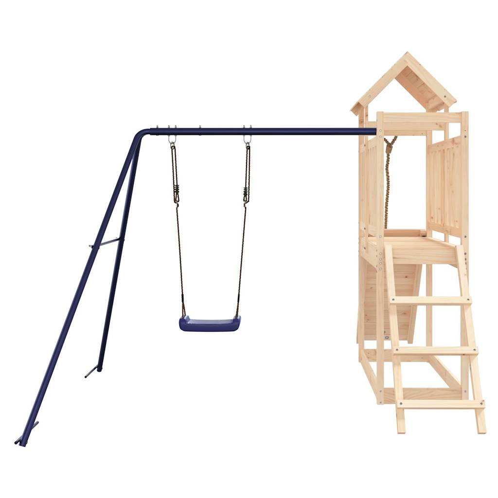 Spielturm aus imprägniertem Kiefernholz und massivem Douglasien- und Kiefernholz