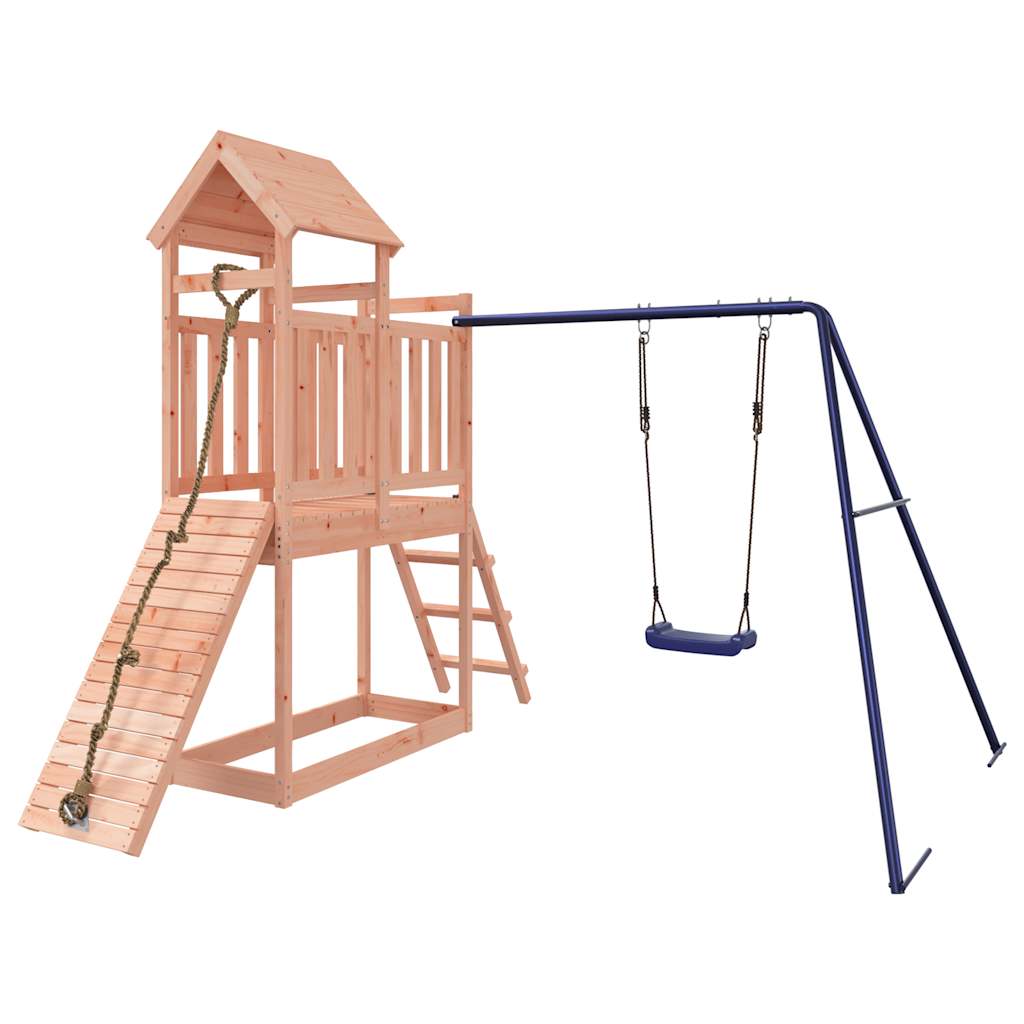 Spielturm aus imprägniertem Kiefernholz und massivem Douglasien- und Kiefernholz
