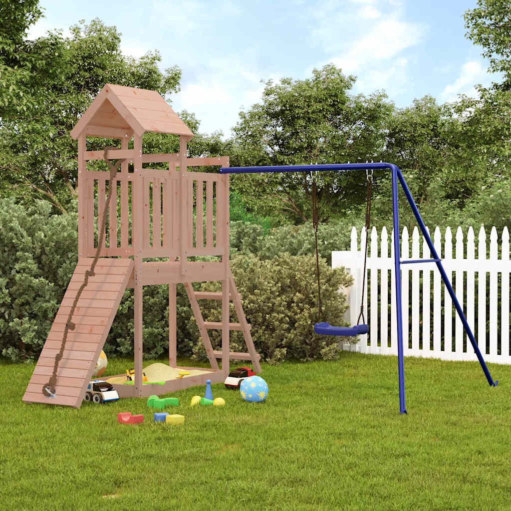 Spielturm aus imprägniertem Kiefernholz und massivem Douglasien- und Kiefernholz