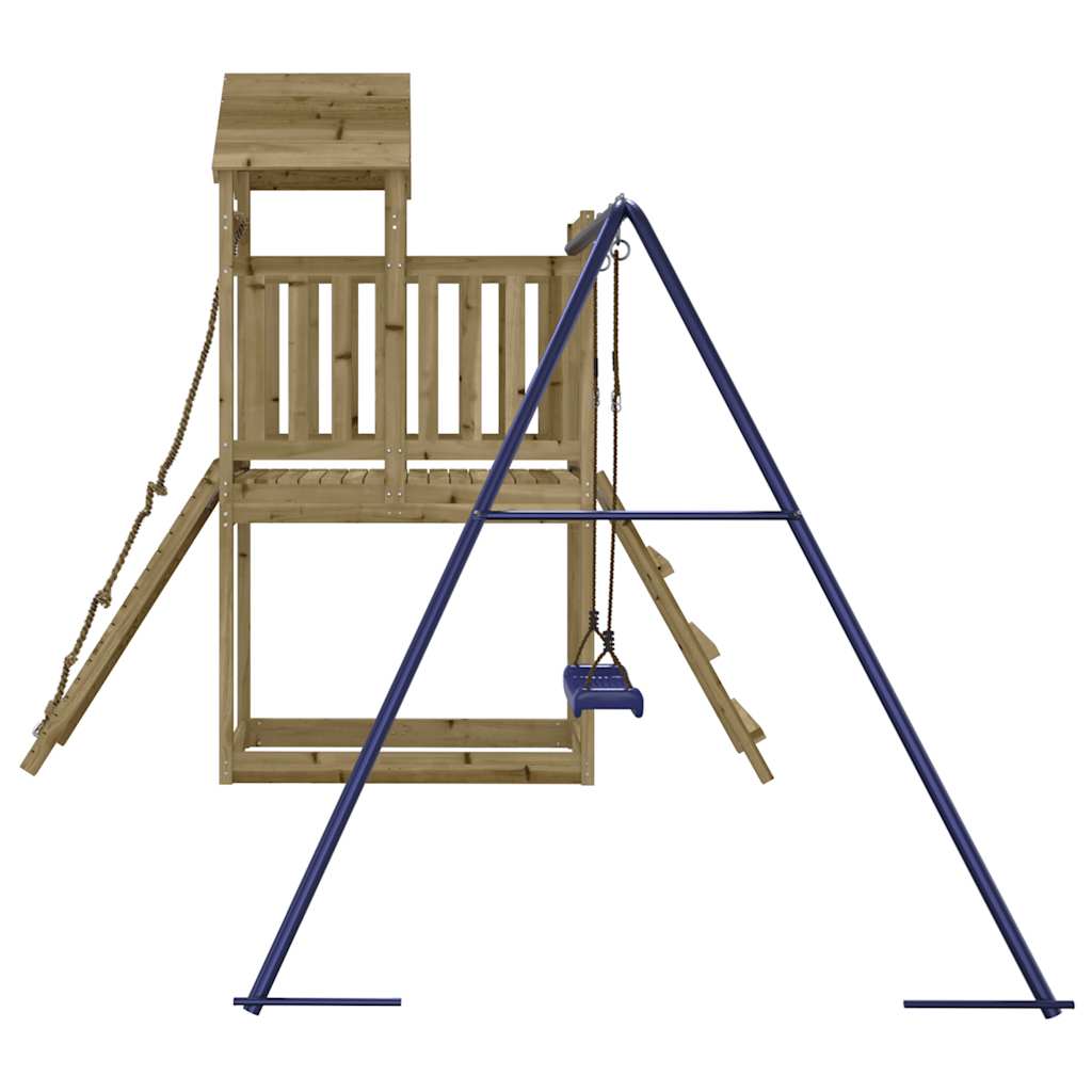 Spielturm aus imprägniertem Kiefernholz und massivem Douglasien- und Kiefernholz