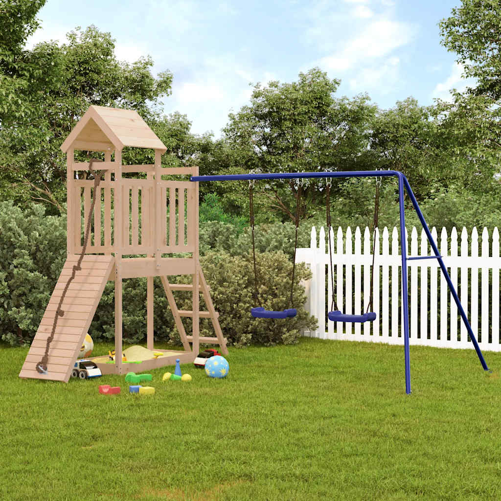 Spielturm aus imprägniertem Kiefernholz und massivem Douglasien- und Kiefernholz