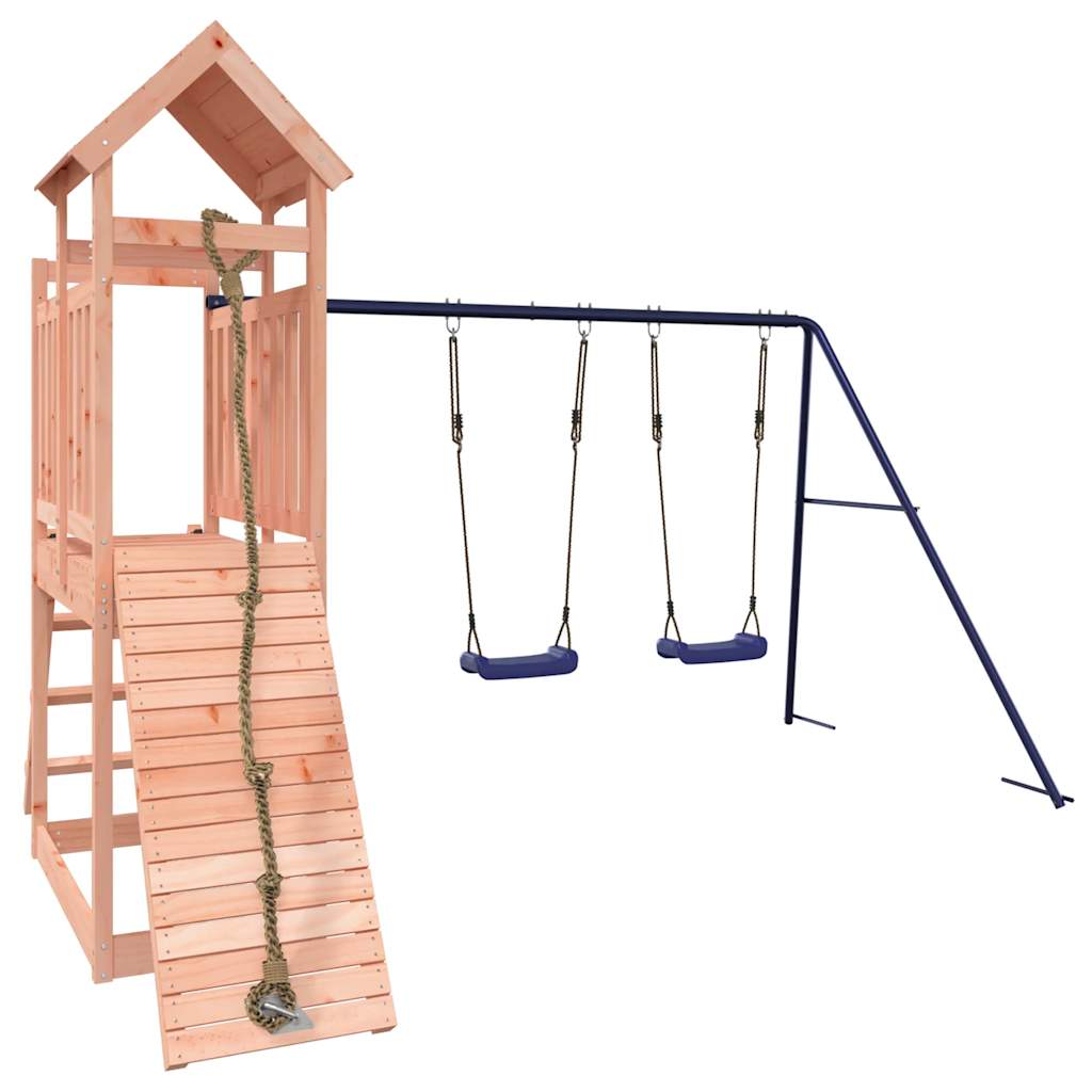 Spielturm aus imprägniertem Kiefernholz und massivem Douglasien- und Kiefernholz