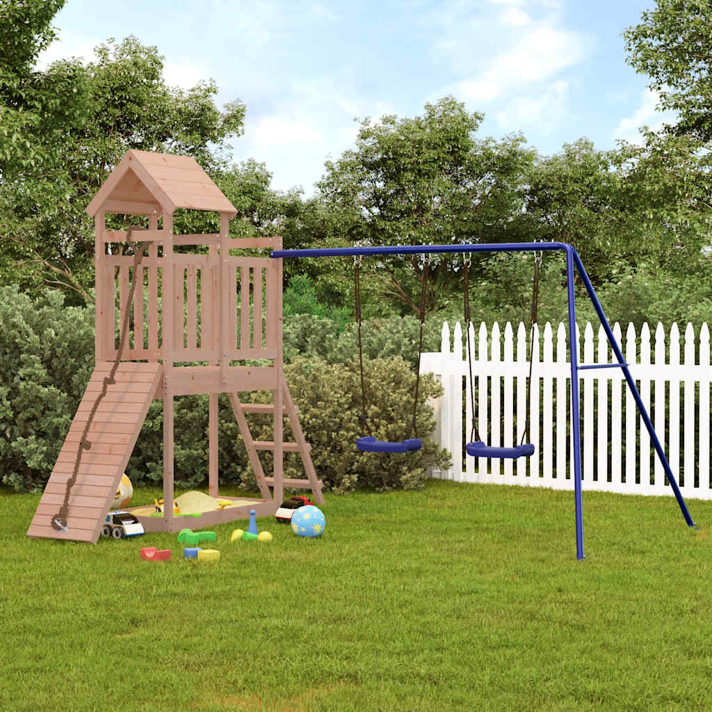 Spielturm aus imprägniertem Kiefernholz und massivem Douglasien- und Kiefernholz
