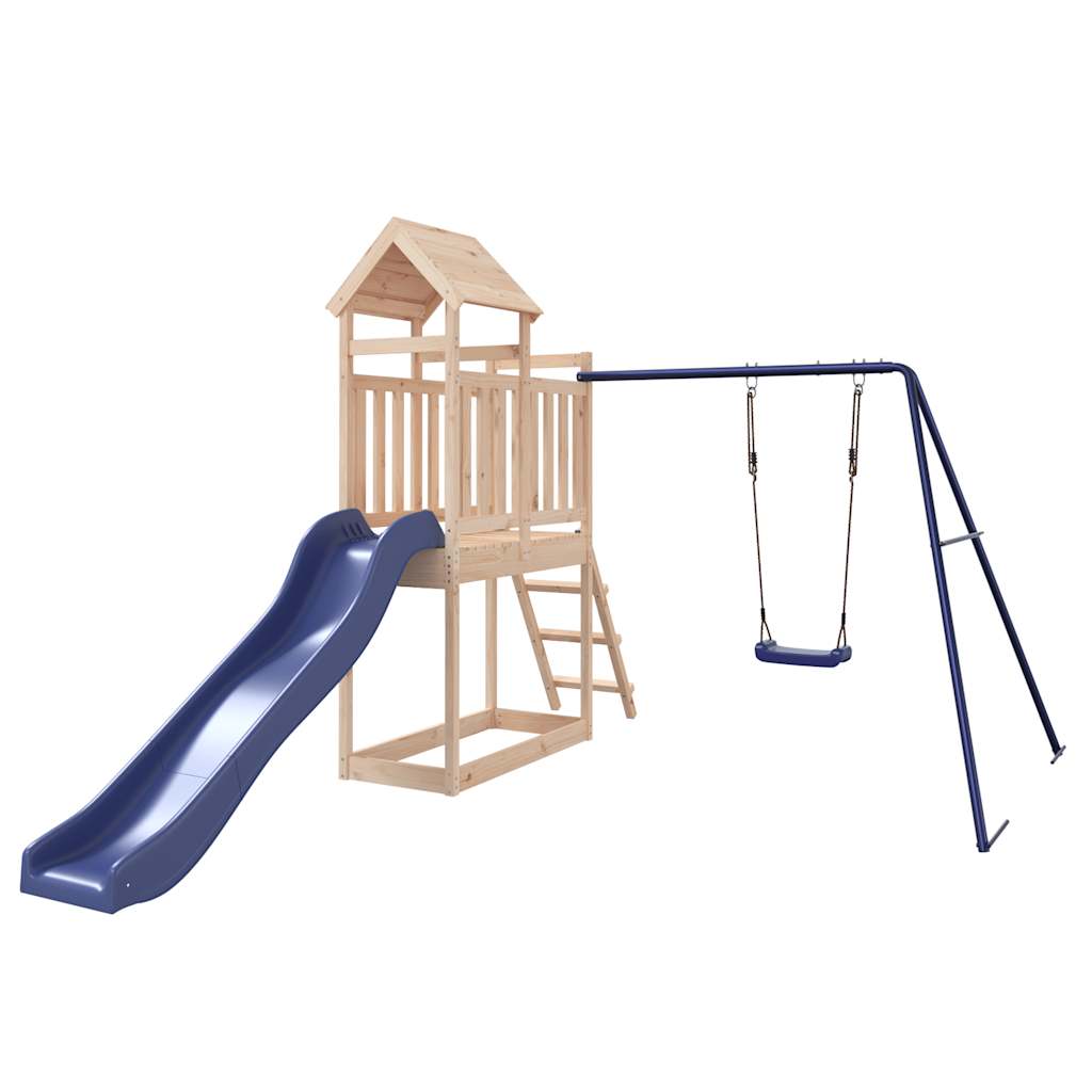 Spielturm aus imprägniertem Kiefernholz und massivem Douglasien- und Kiefernholz