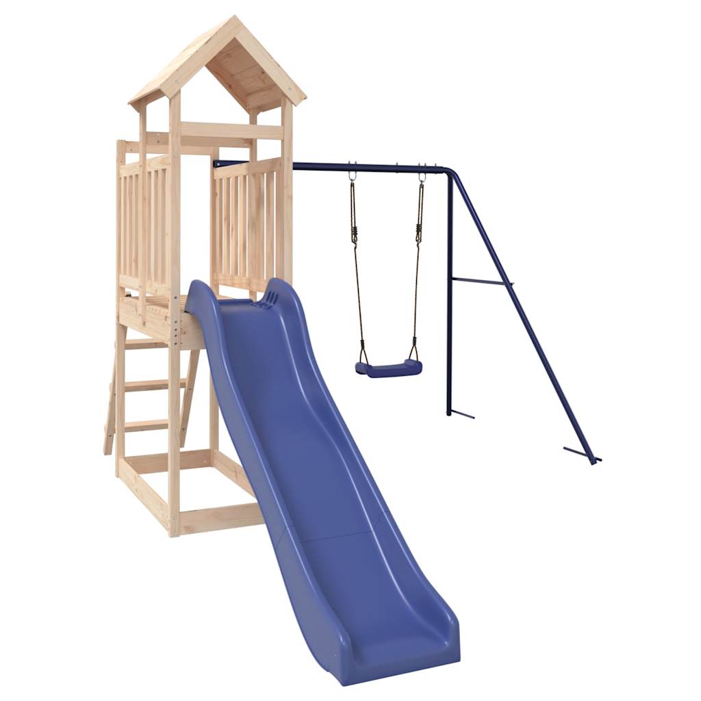 Spielturm aus imprägniertem Kiefernholz und massivem Douglasien- und Kiefernholz
