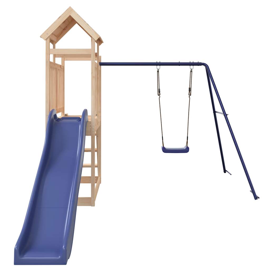Spielturm aus imprägniertem Kiefernholz und massivem Douglasien- und Kiefernholz