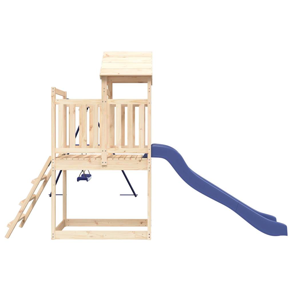 Spielturm aus imprägniertem Kiefernholz und massivem Douglasien- und Kiefernholz