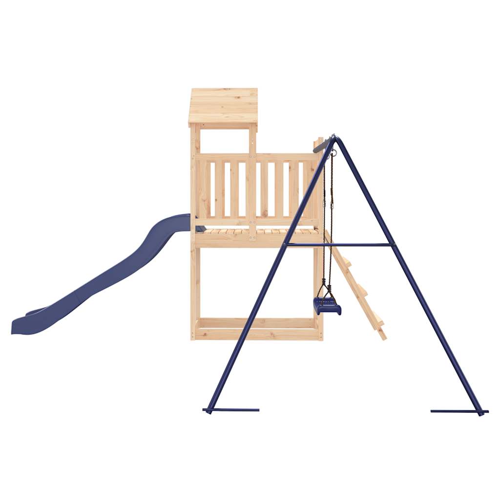 Spielturm aus imprägniertem Kiefernholz und massivem Douglasien- und Kiefernholz