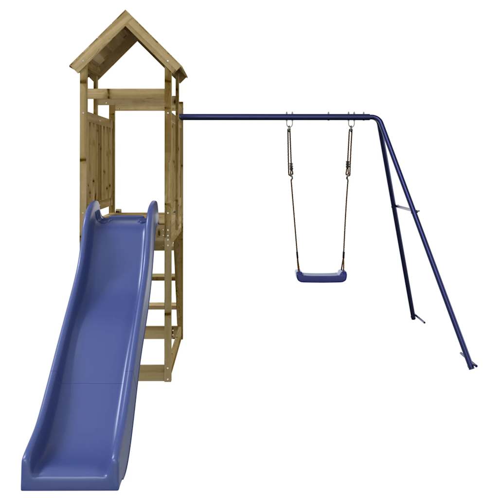 Spielturm aus imprägniertem Kiefernholz und massivem Douglasien- und Kiefernholz