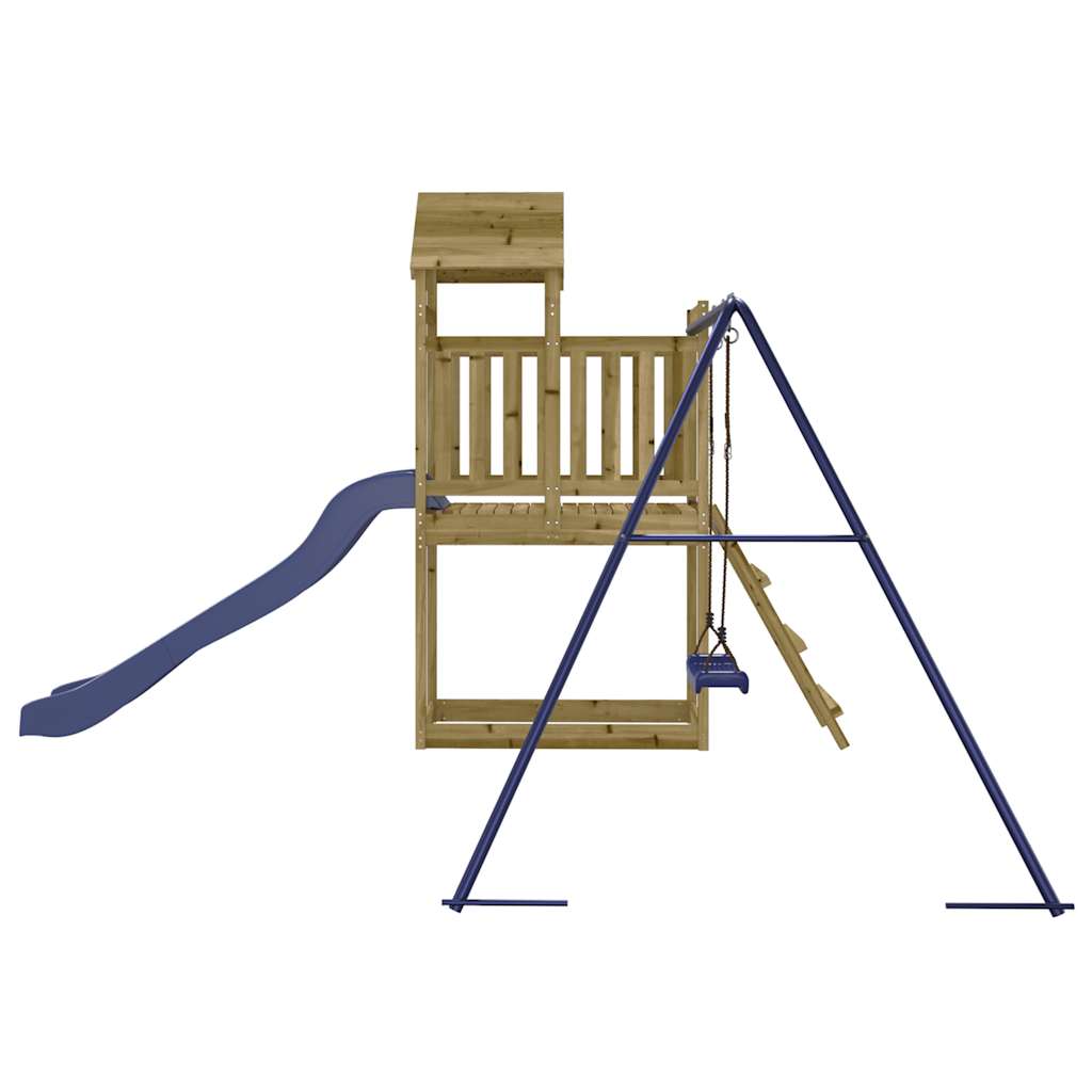 Spielturm aus imprägniertem Kiefernholz und massivem Douglasien- und Kiefernholz