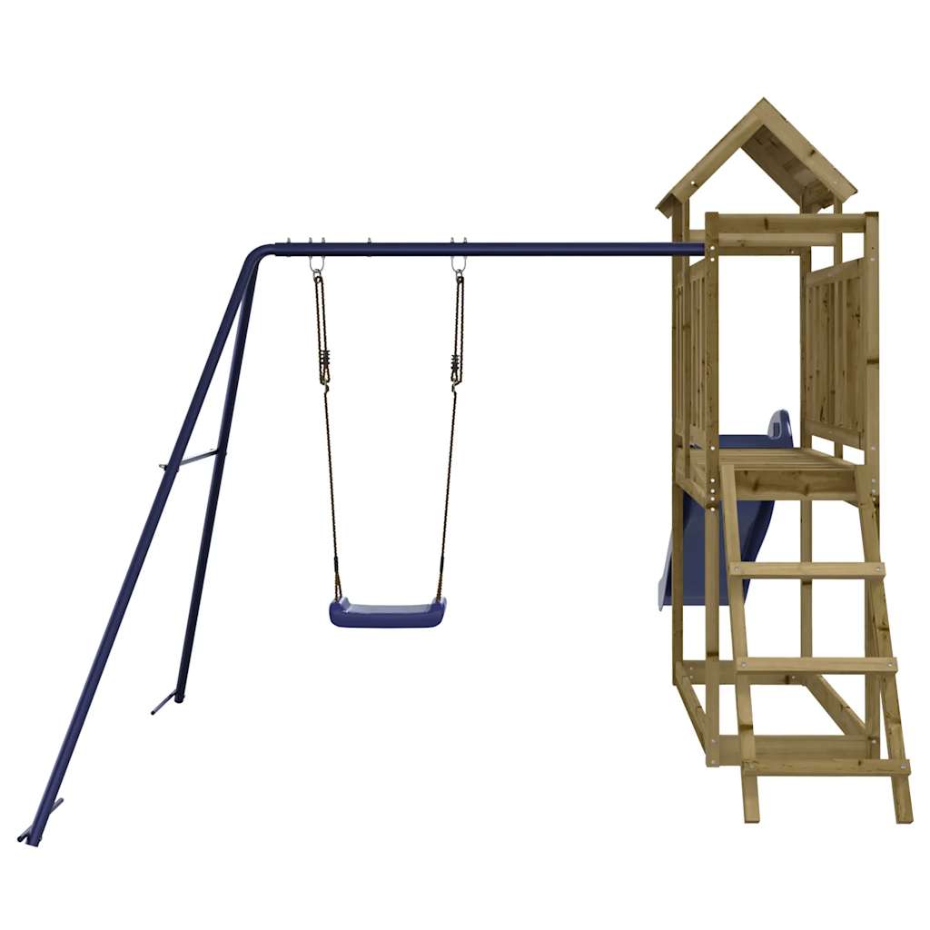 Spielturm aus imprägniertem Kiefernholz und massivem Douglasien- und Kiefernholz