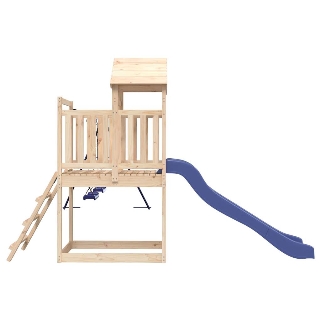 Spielturm aus imprägniertem Kiefernholz und massivem Douglasien- und Kiefernholz