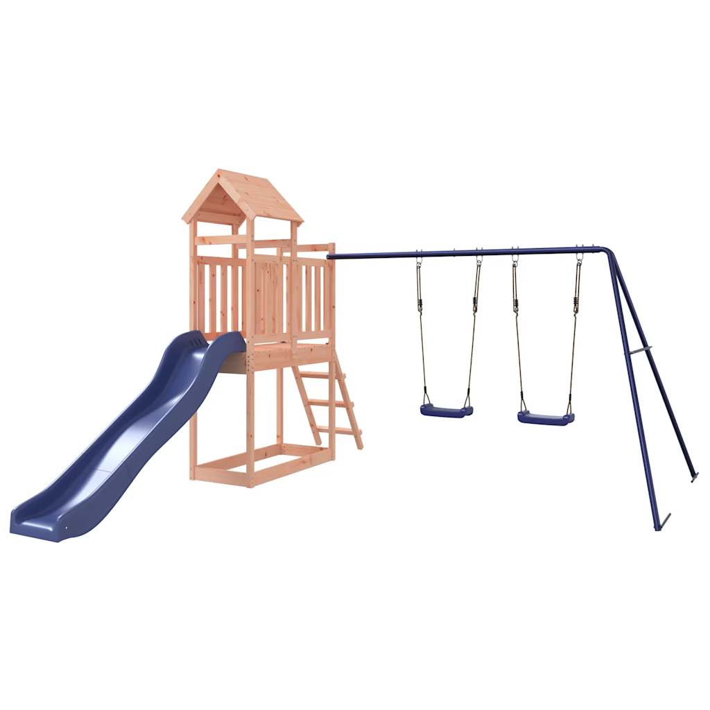 Spielturm aus imprägniertem Kiefernholz und massivem Douglasien- und Kiefernholz