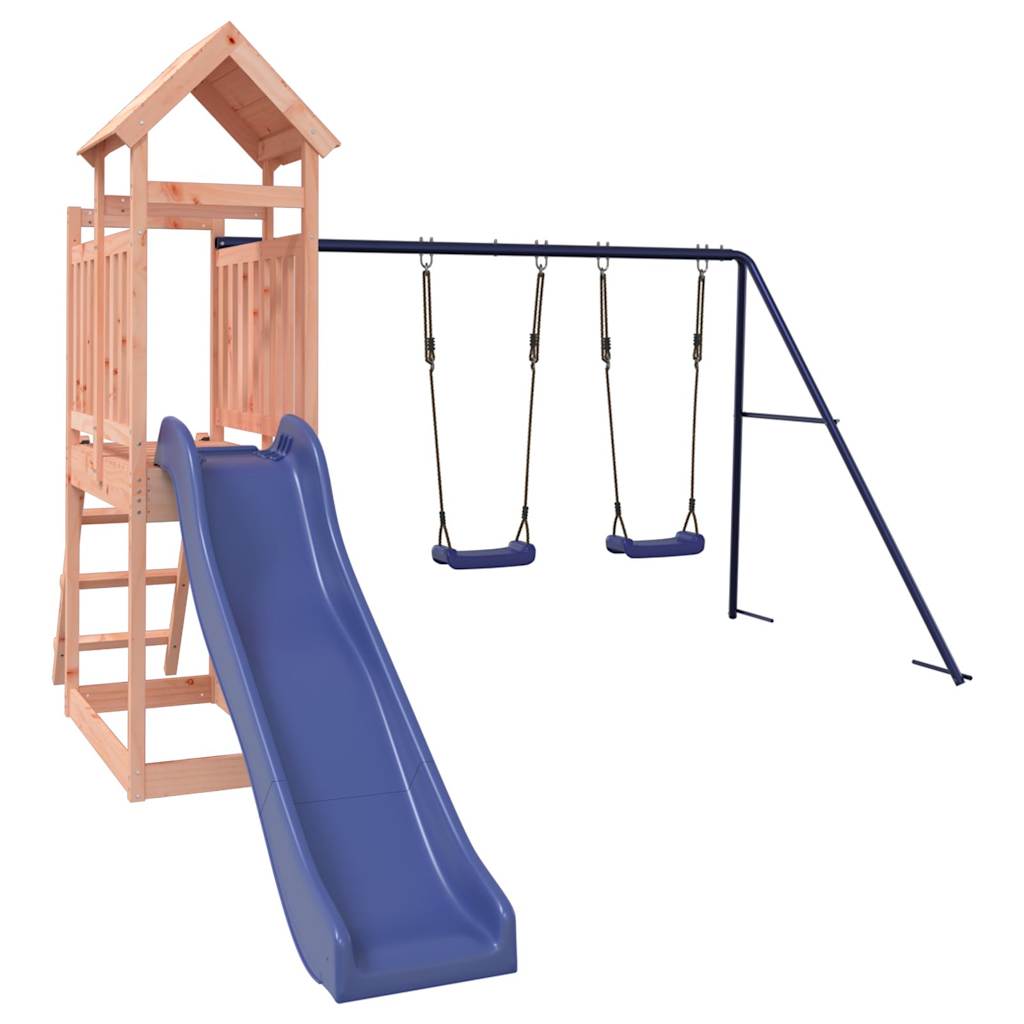 Spielturm aus imprägniertem Kiefernholz und massivem Douglasien- und Kiefernholz