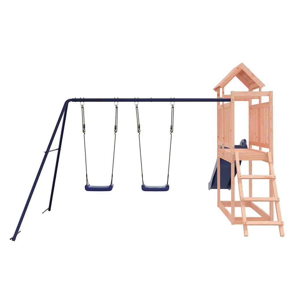 Spielturm aus imprägniertem Kiefernholz und massivem Douglasien- und Kiefernholz