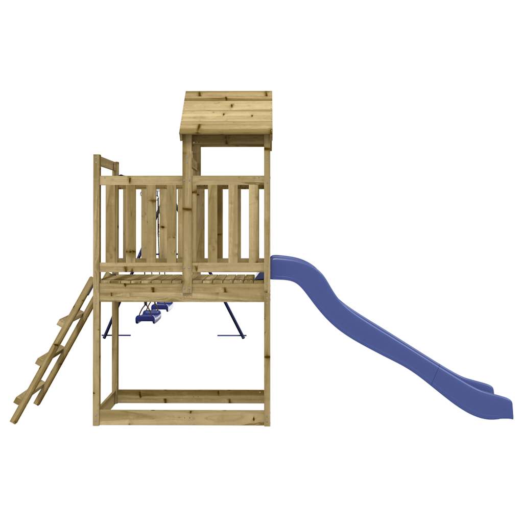 Spielturm aus imprägniertem Kiefernholz und massivem Douglasien- und Kiefernholz