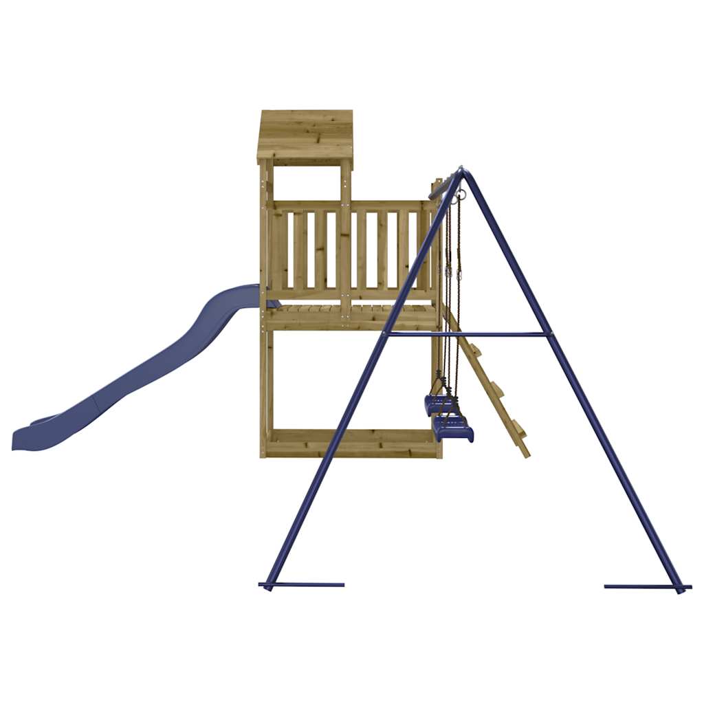 Spielturm aus imprägniertem Kiefernholz und massivem Douglasien- und Kiefernholz