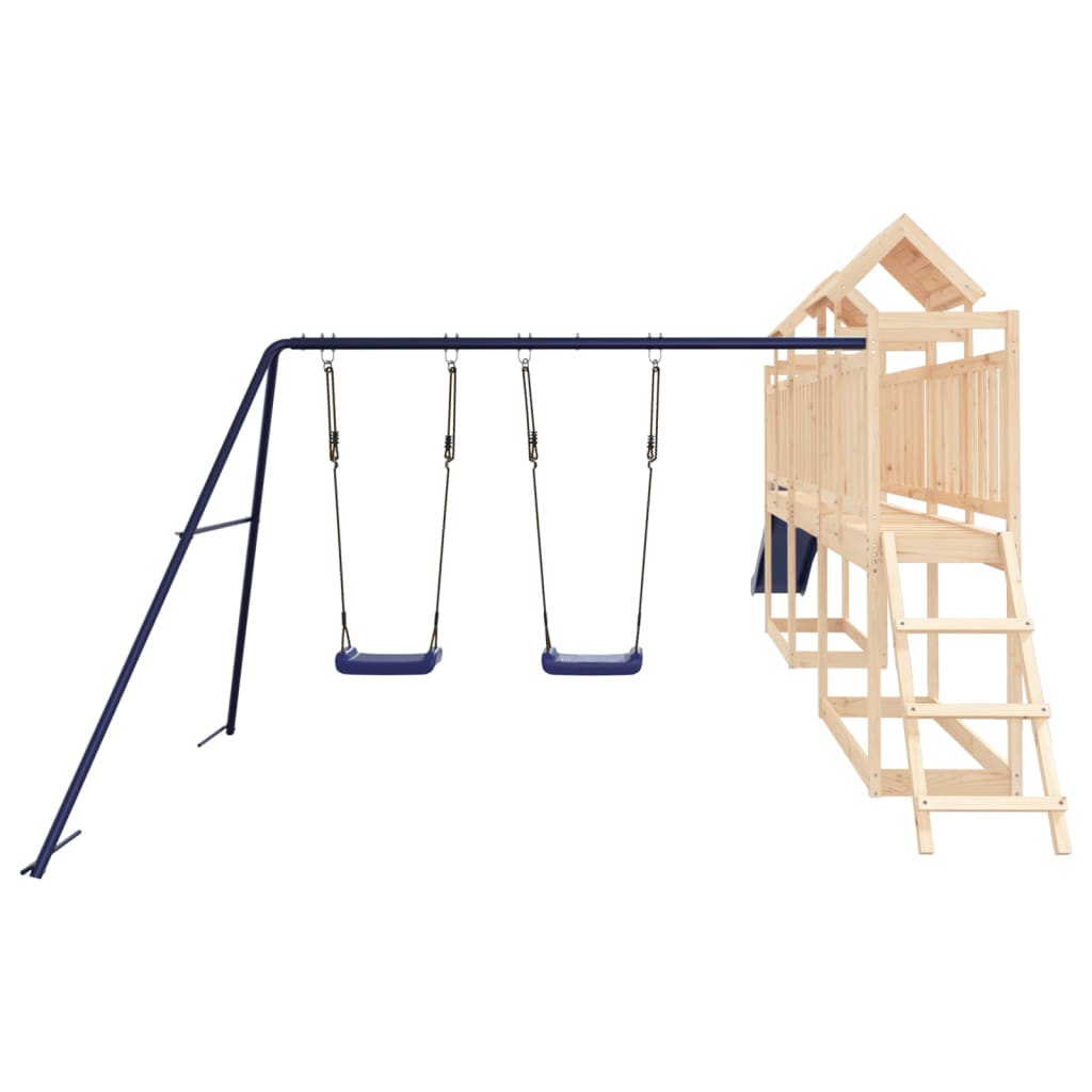 Spielturm aus imprägniertem Kiefernholz und massivem Douglasien- und Kiefernholz