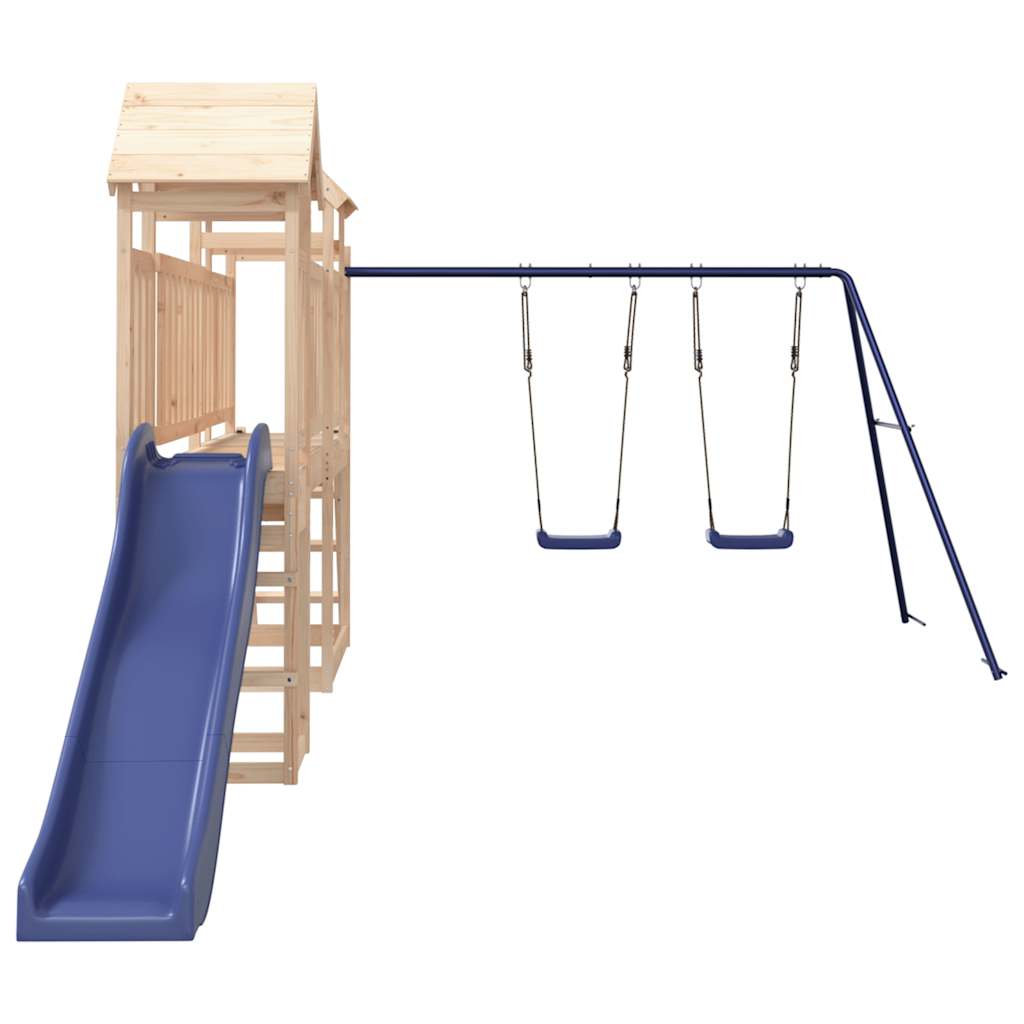 Spielturm aus imprägniertem Kiefernholz und massivem Douglasien- und Kiefernholz