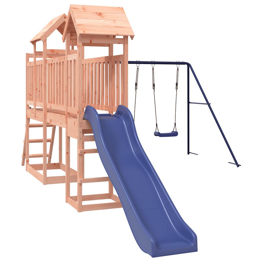 Spielturm aus imprägniertem Kiefernholz und massivem Douglasien- und Kiefernholz