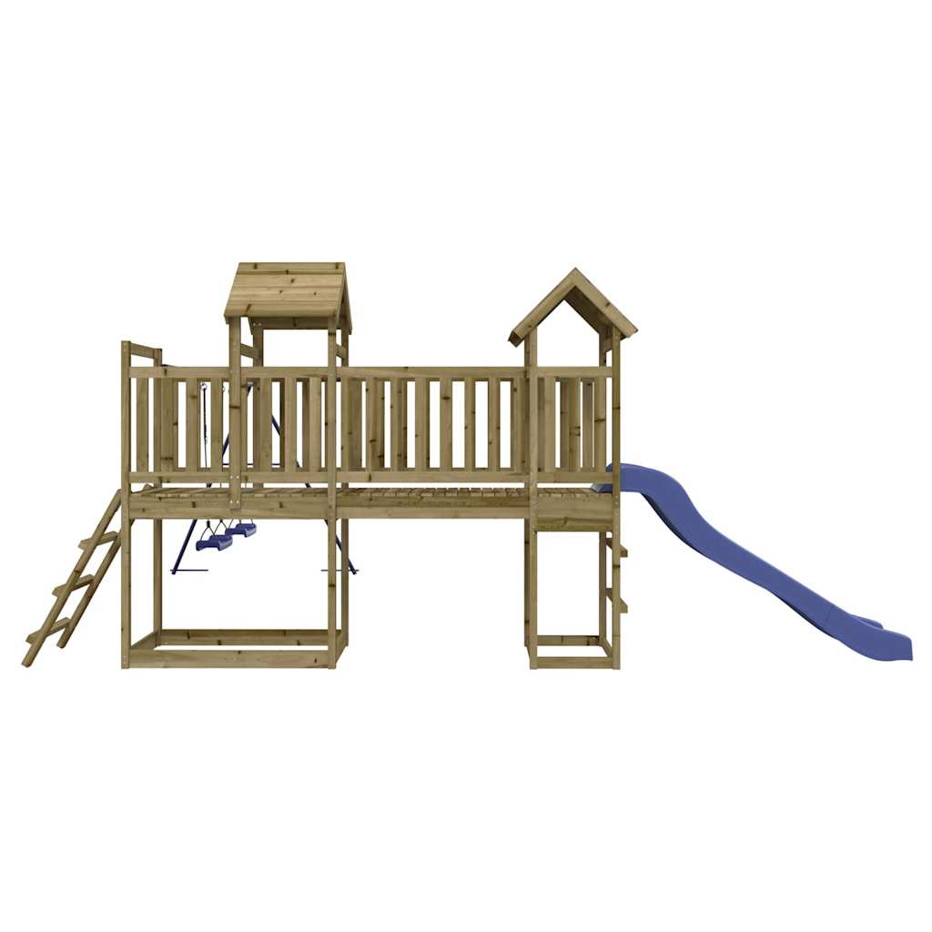 Spielturm aus imprägniertem Kiefernholz und massivem Douglasien- und Kiefernholz