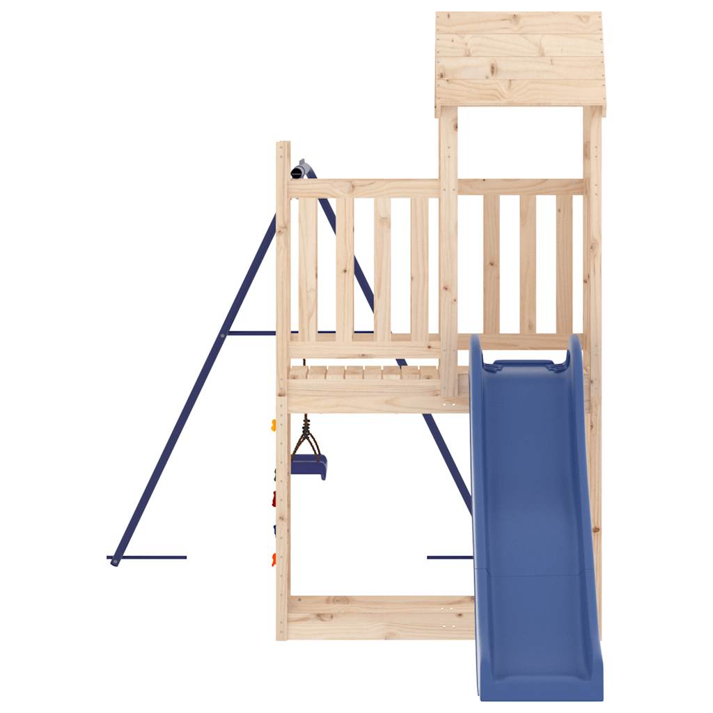 Spielturm aus imprägniertem Kiefernholz und massivem Douglasien- und Kiefernholz