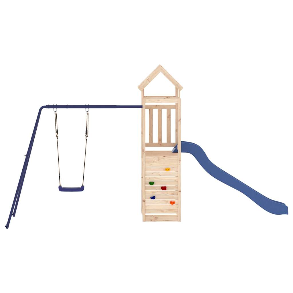 Spielturm aus imprägniertem Kiefernholz und massivem Douglasien- und Kiefernholz