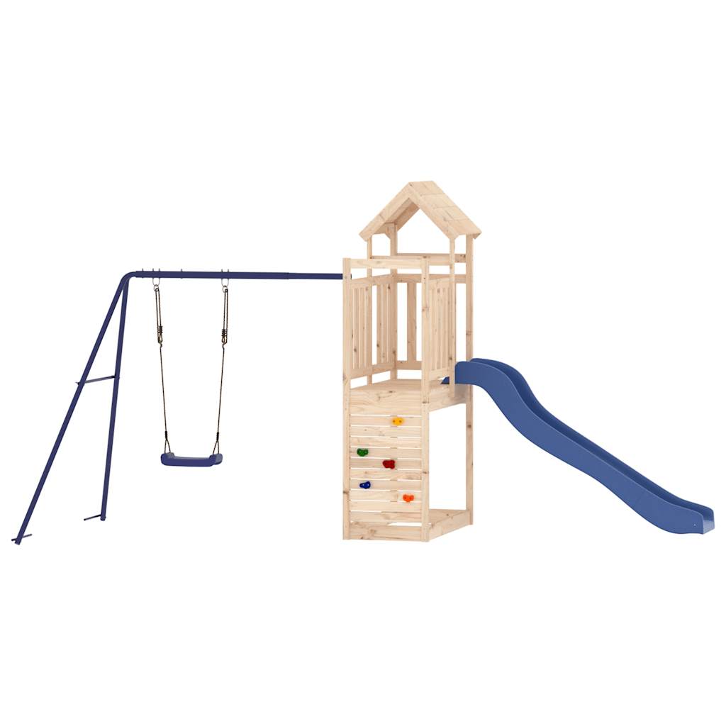 Spielturm aus imprägniertem Kiefernholz und massivem Douglasien- und Kiefernholz
