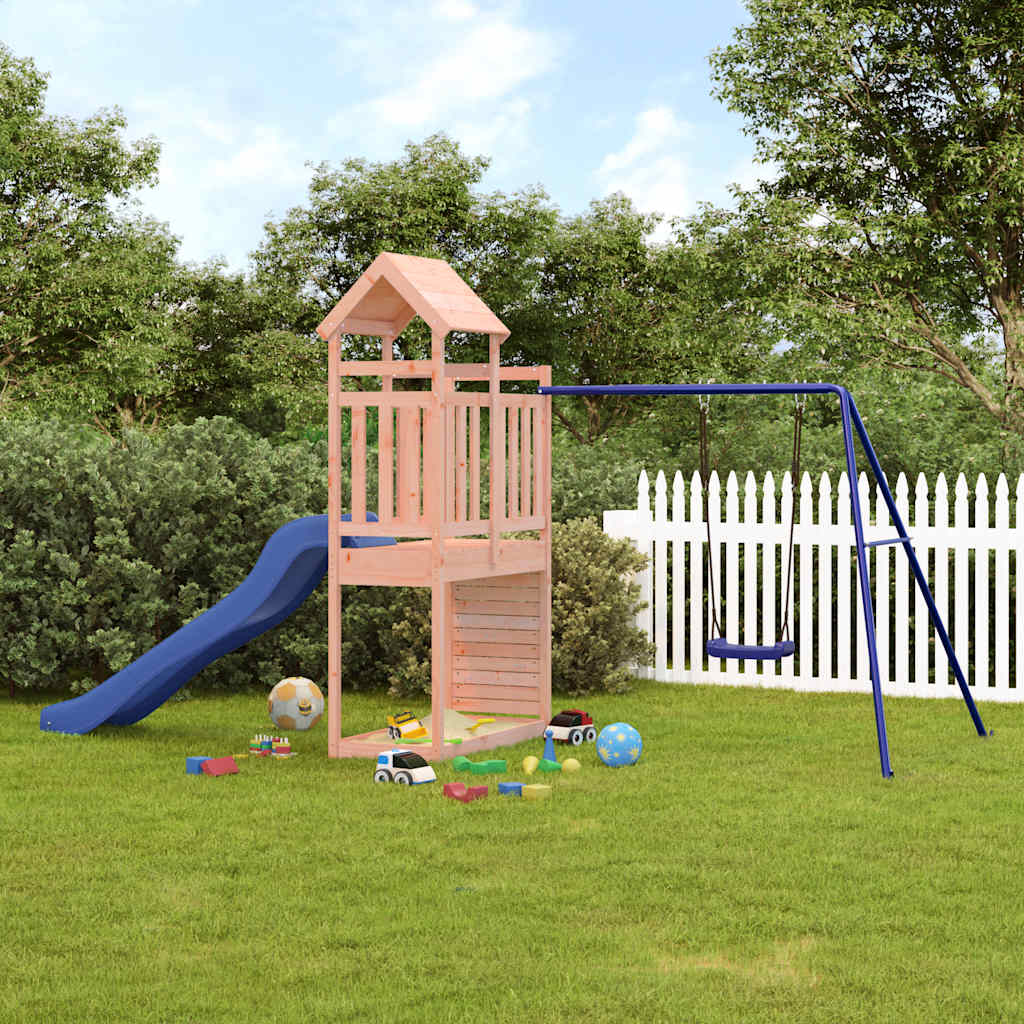 Spielturm aus imprägniertem Kiefernholz und massivem Douglasien- und Kiefernholz