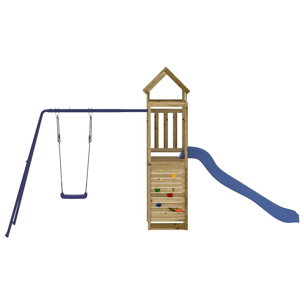 Spielturm aus imprägniertem Kiefernholz und massivem Douglasien- und Kiefernholz