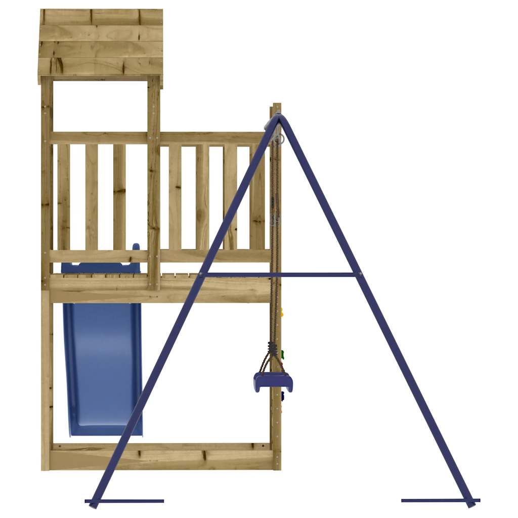 Spielturm aus imprägniertem Kiefernholz und massivem Douglasien- und Kiefernholz