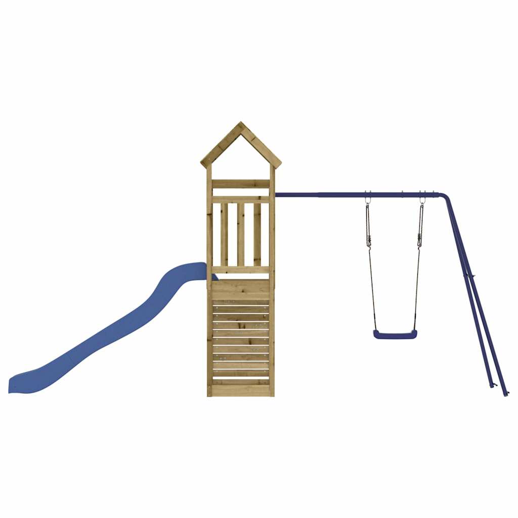 Spielturm aus imprägniertem Kiefernholz und massivem Douglasien- und Kiefernholz