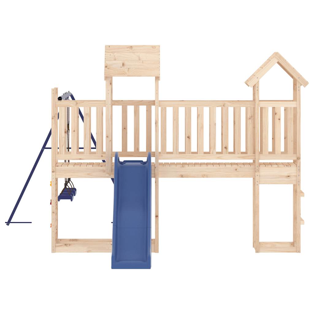Spielturm aus imprägniertem Kiefernholz und massivem Douglasien- und Kiefernholz