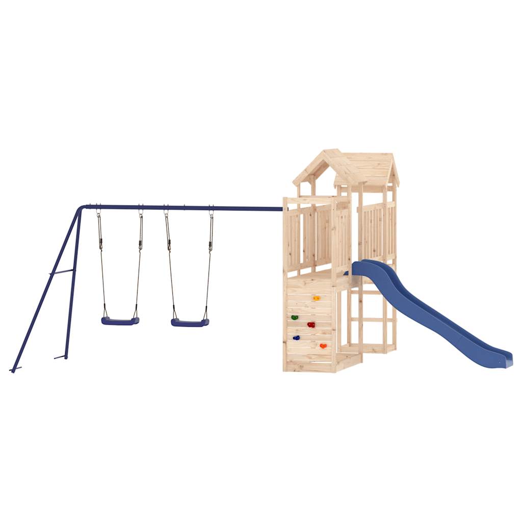 Spielturm aus imprägniertem Kiefernholz und massivem Douglasien- und Kiefernholz