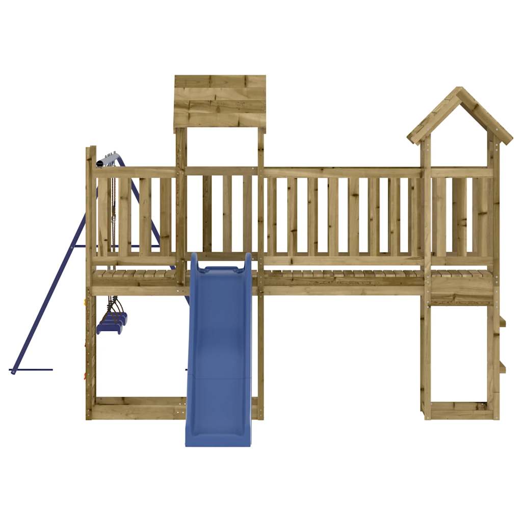 Spielturm aus imprägniertem Kiefernholz und massivem Douglasien- und Kiefernholz
