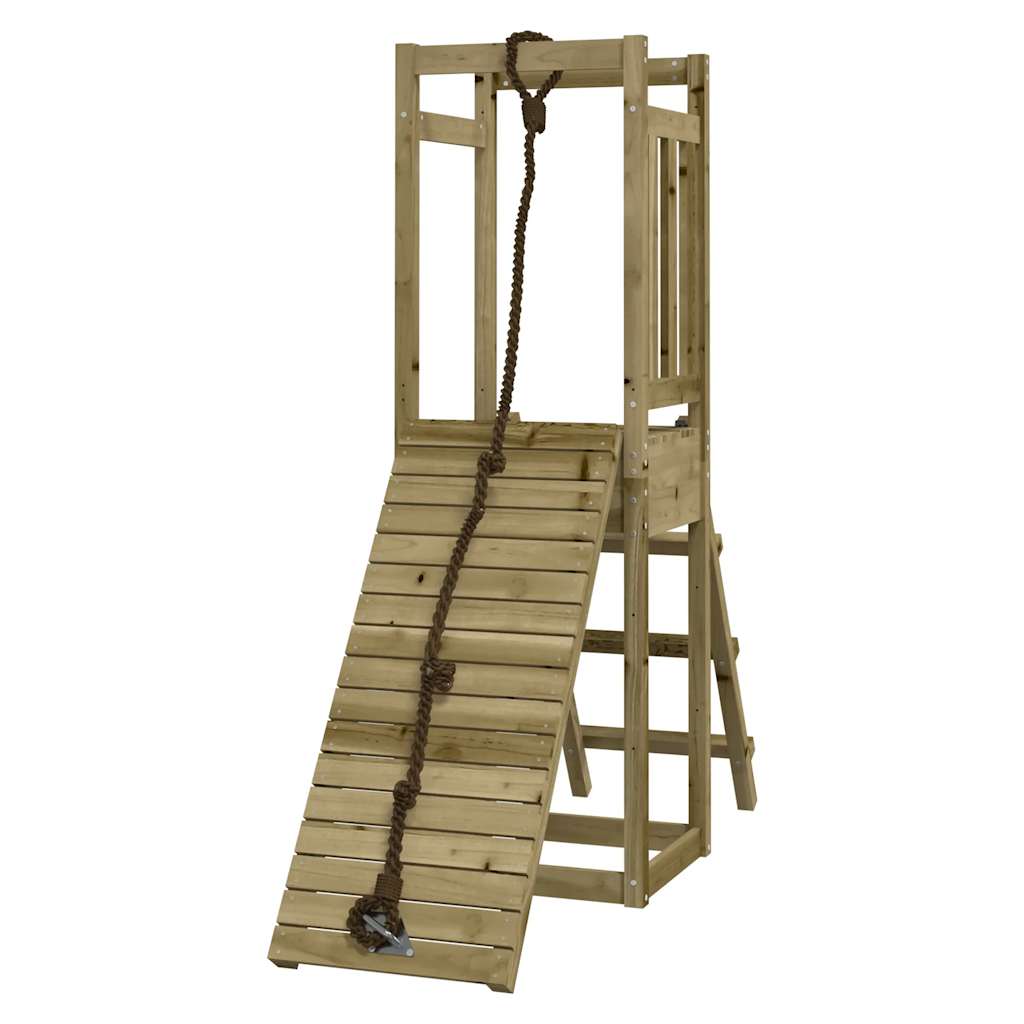 Spielturm aus imprägniertem Kiefernholz und massivem Douglasien- und Kiefernholz