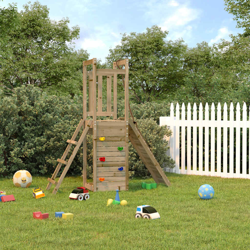 Spielturm aus imprägniertem Kiefernholz und massivem Douglasien- und Kiefernholz